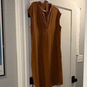 Sleeveless Brown Dress